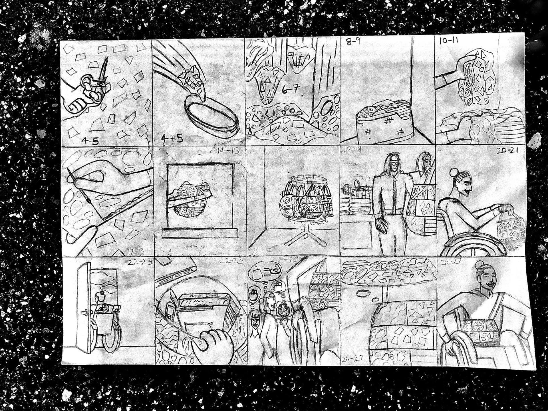 Storyboard animation frame 1